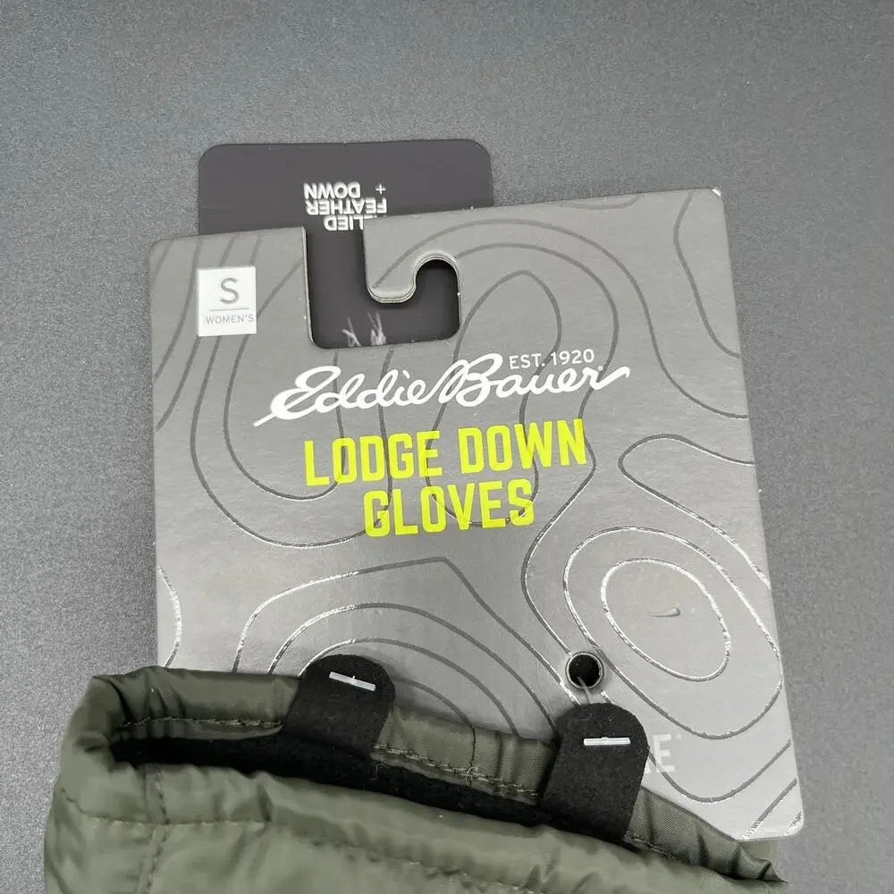 NWT Eddie Bauer‎ Women's Lodge Down Gloves Green - Size Small